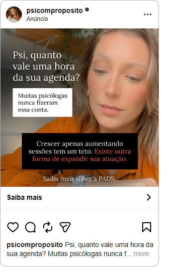 Anúncio PADS quanto vale uma hora da sua agenda